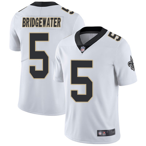Men New Orleans Saints Limited White Teddy Bridgewater Road Jersey NFL Football #5 Vapor Untouchable Jersey->women nfl jersey->Women Jersey